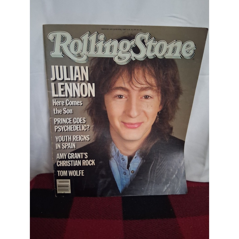 JULIAN LENNON ROLLING STONE NO.449 MAGAZINE JUNE 6 1985 JULIAN LENNON COVER